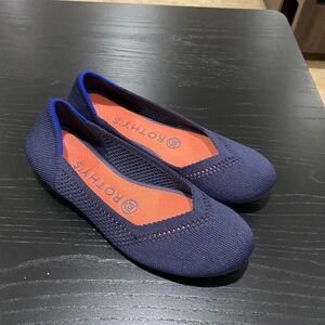 ROTHY’S The Flat Dark Blue Round Toe Flats